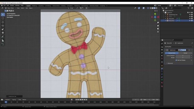 Разработка 3D модели пряничного человечка в Blender. Пошаговый урок смотреть онлайн
