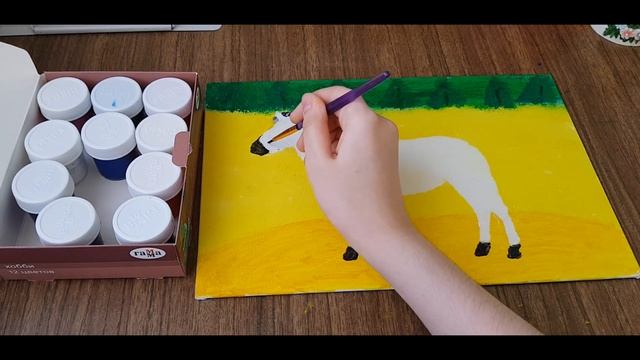 КАК нарисовать ЗЕБРУ НА ХОЛСТЕ акрилывыми красками. смотреть онлайн