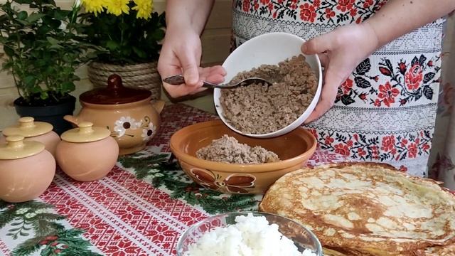 ДЕРЕВЕНСКИЕ БЛИНЧИКИ С ФАРШЕМ И РИСОМ