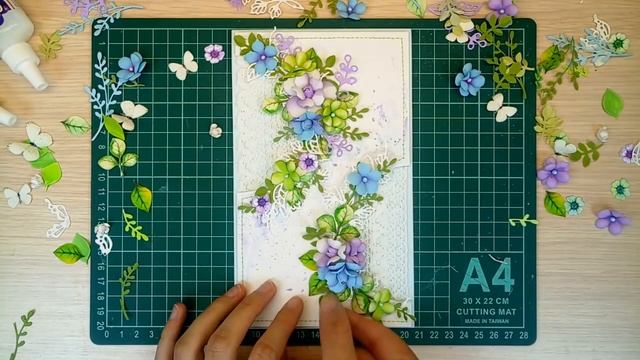 Цветочная ОТКРЫТКА своими руками / Скрапбукинг / How to make card with flowers/ scrapbooking смотреть онлайн