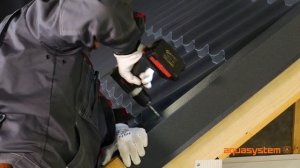 Монтаж модульной металлочерепицы AQUASYSTEM