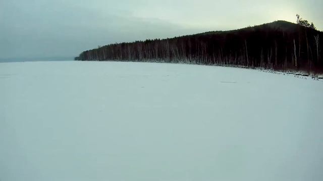 Покатушка вокруг озера Тургояк по льду вдоль берега смотреть онлайн