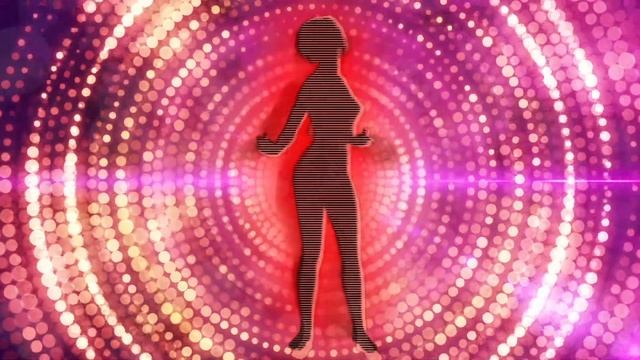 Dance Screensaver With Girl Dancing Rousing Dances At A Fun Party.