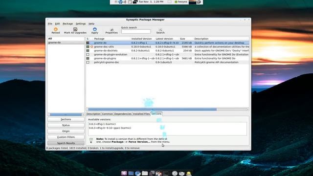 Downgrade / Force Version - Synaptic - Ubuntu 9.10 смотреть онлайн