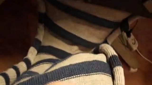 Мужской полосатый шарф на вязальной машине Нева-5 смотреть онлайн