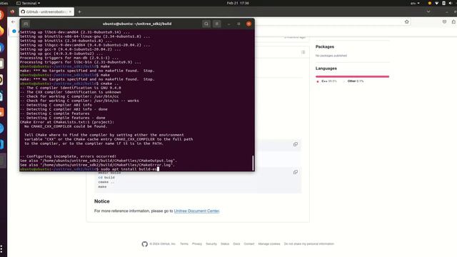 Unitree Go2 Getting Started with Unitree SDK2 C++ Repository смотреть онлайн