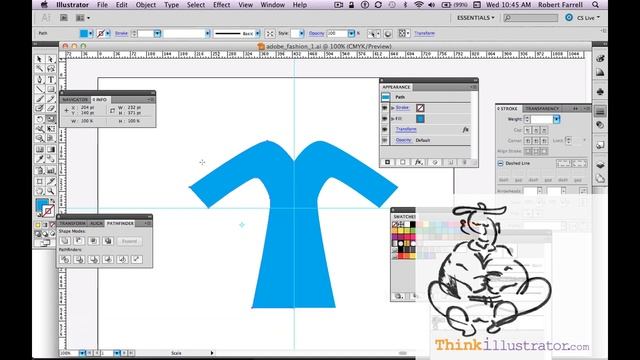 Adobe Illustrator Tutorial Fashion design techniques flats croquis templates смотреть онлайн