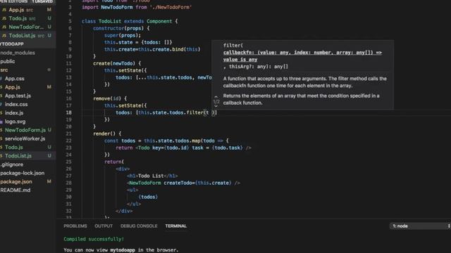 Lesson 8: removing todos in react смотреть онлайн