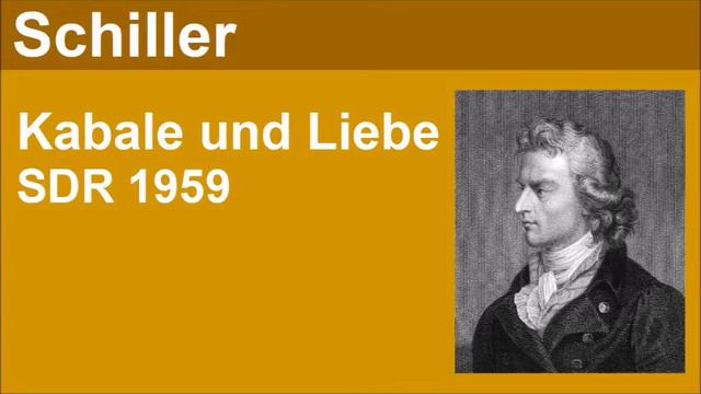 Kabale und Liebe - Friedrich Schiller - Hörspiel SDR 1959
