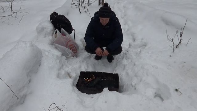 ГОТОВИМ БЕЛОГО АМУРА В МОРОЗНОМ ЛЕСУ смотреть онлайн