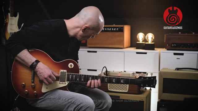 1977 Heerby Les Paul LS500 (MIJ) through a 1950's Tandberg TB2 reel to reel tape recorder tube amp. смотреть онлайн