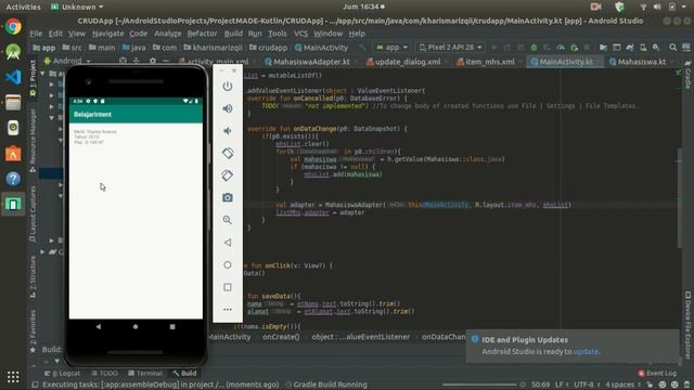 Tutorial Firebase pada Android Kotlin - #3. Mengedit/Update Data Realtime Database (CRUD) смотреть онлайн