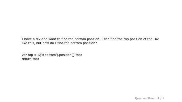 jQuery : Finding the position of bottom of a div with jquery смотреть онлайн