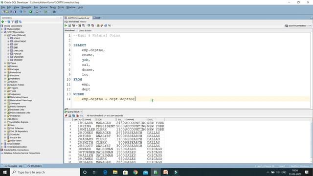Difference between Equi and natural join in Oracle with Examples || Oracle Database Tutorial смотреть онлайн