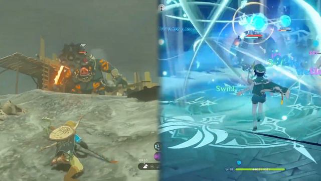 LEGEND OF ZELDA: TEARS OF THE KINGDOM VS GENSHIN IMPACT WHO WINS???? смотреть онлайн
