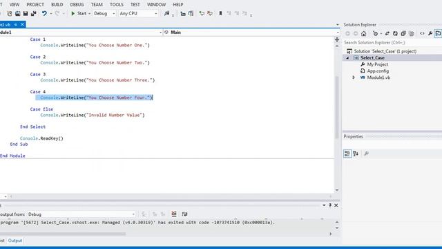 Select Case Statement in Visual Basic NET смотреть онлайн
