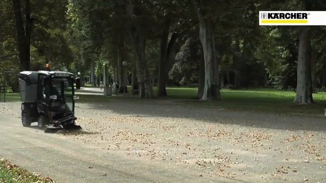Подметально-уборочная машина Karcher MC 50 в действии! смотреть онлайн