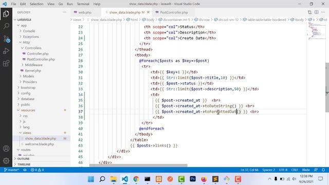 Laravel 8 Basic to Advanced Bangla Tutorial | Date Format | P -20 смотреть онлайн