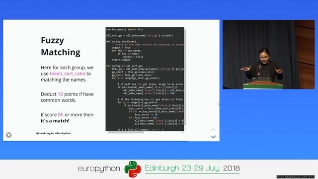 Cheuk Ting Ho - Fuzzy Matching Smart Way of Finding Similar Names Using Fuzzywuzzy смотреть онлайн