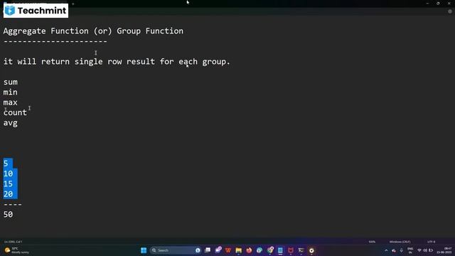 Oracle Functions in SQL June Batch - 1 смотреть онлайн