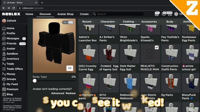 How to make a FREE PITCH BLACK AVATAR TRICK! (Roblox) смотреть онлайн