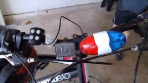 Полицейская сирена гудок для велосипеда со светодиодами Police Car Light Trumpet, 4 сигнала