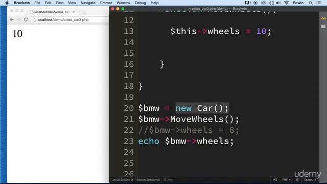 5 Adding Properties to Our Class - OBJECT ORIENTED PHP INTRODUCTION- PHP COURSE CMS PROJECT смотреть онлайн