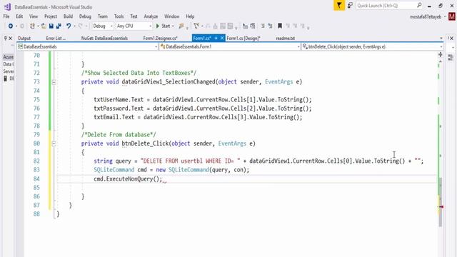 5- C# -- SQLite : حذف البيانات في قاعدة البيانات Delete смотреть онлайн