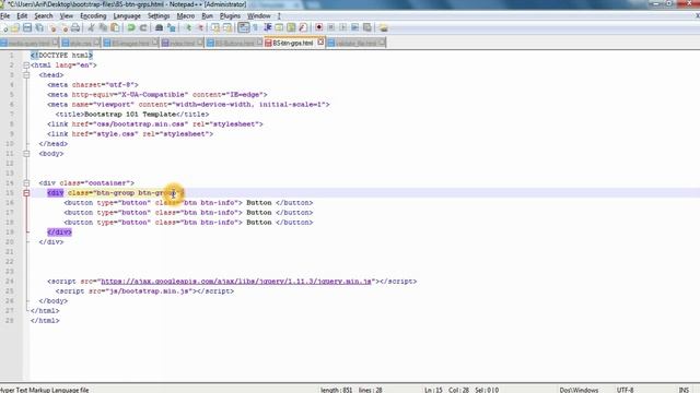 Learn Bootstrap in Hindi-31 Button Group смотреть онлайн