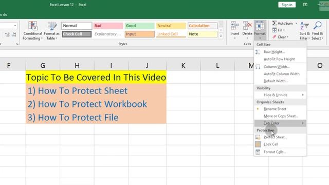 MS Excel for Beginners-Lesson 12 ||हिंदी में सीखें || Protect sheet, Protect workbook, Protect File смотреть онлайн