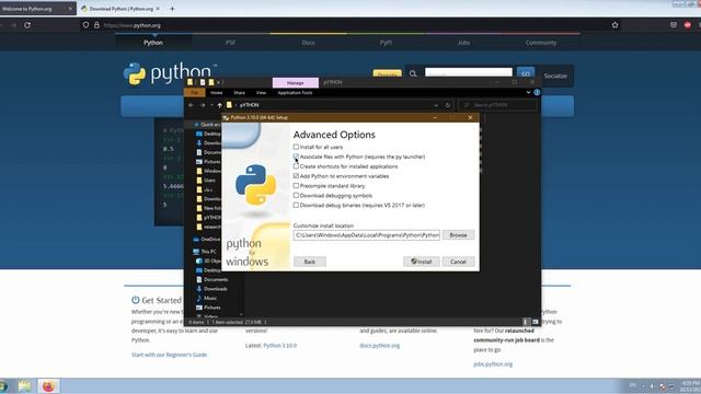 How to Install Python 3.10.0 on windows طريقة تنزيل وتثبيت برنامج البايثون смотреть онлайн