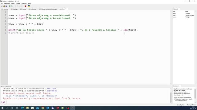 006 - Python - változók típusa (str, int) смотреть онлайн
