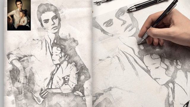 Best Photoshop Actions: Realistic Pencil Sketch CS3+ смотреть онлайн
