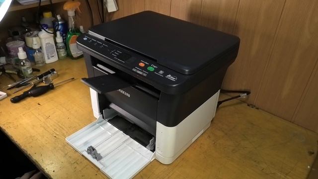 Kyocera FS-1020MFP — новый блок проявки, закачка тонера смотреть онлайн