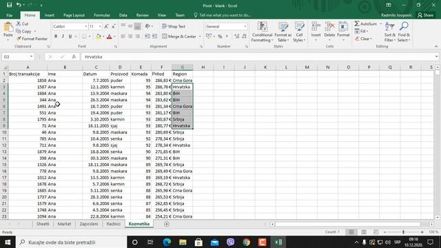 MS Excel 2016 - pivot tabele i grafikoni смотреть онлайн