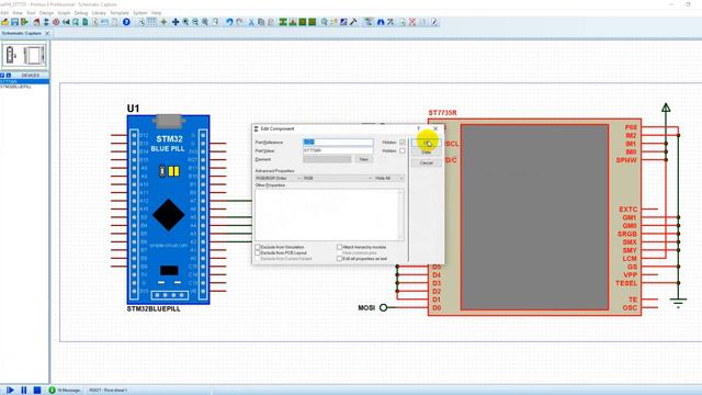 Proteus Simulation - STM32 Blue Pill with ST7735 color display смотреть онлайн