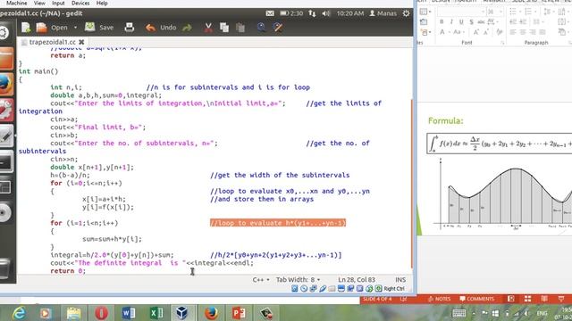 Trapezoidal Rule C++ Program (Tutorial) смотреть онлайн