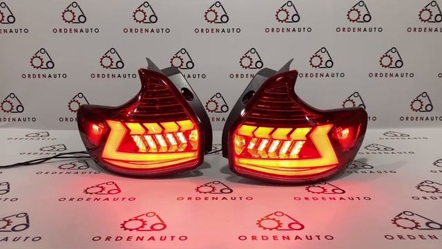 Задние фонари Lada X-Ray в стиле Audi бегущие повторотники