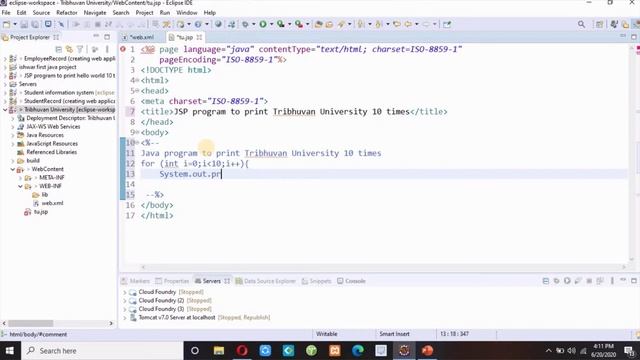 JSP program to print Tribhuvan University 10 times | Java Server Page | Java Important Question смотреть онлайн