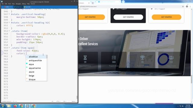 #69 How to Build Website using Html, CSS, JS, jQuery, Bootstrap - Building Stats Section CSS смотреть онлайн