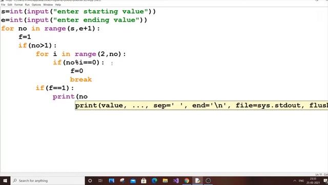 Python program to print all prime numbers in an interval | Python programming смотреть онлайн