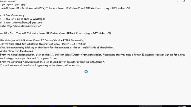 Power BI Custom Visual for ARIMA Forecasting - DIY -44-of-50 смотреть онлайн