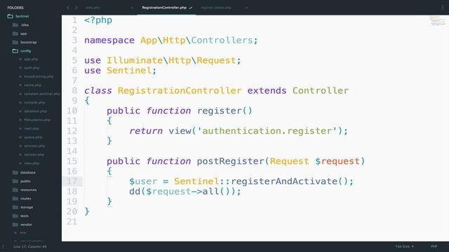 Laravel 5.3 advanced Authentication #4 Create User смотреть онлайн
