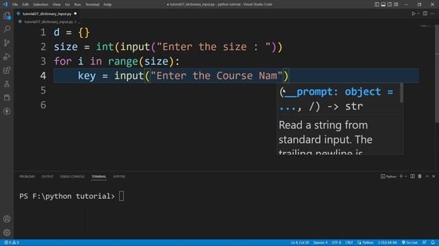 How to take Dictionary Input From User ? Python Tutorial For Beginners | Part #37 смотреть онлайн