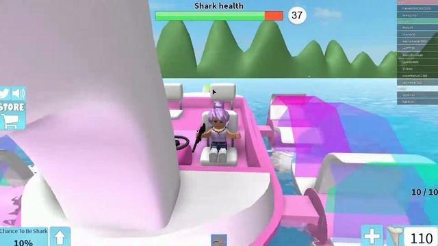 8+ Укус акулы в Роблокс! Как выжить? Единороги, уточки и военный крейсер убегают от акулы смотреть онлайн