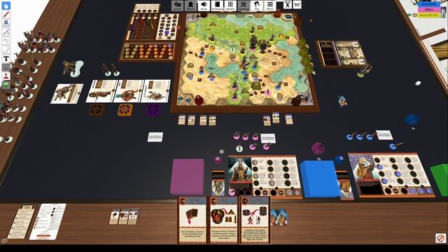 Ankh: Gods of Egypt Board Game Playthrough on Tabletop Simulator - Early pre release gameplay смотреть онлайн