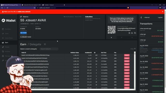 How to delegate AVAX to the Skullz.City validator node. смотреть онлайн