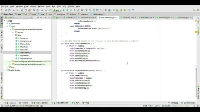 Aplicación simple InvertText Android, arquitectura MVP+CLEAN смотреть онлайн