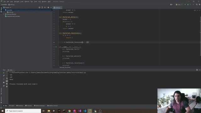 Recursion | Python Tutorial смотреть онлайн