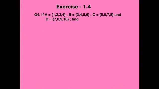 SETS | EXERCISE- 1.4 (PART- 1)| CLASS 11TH(LECTURE - 9) смотреть онлайн